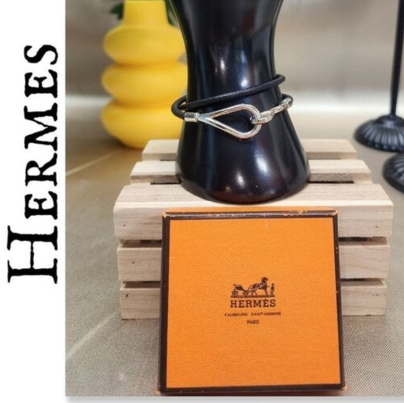Authentic HERMES Double Jumbo Loop Bracelet W/ Box - Picture 1 of 11